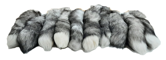 Indigo Fox Tails, Set of 10