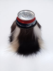 Can Holder - Skunk Fur