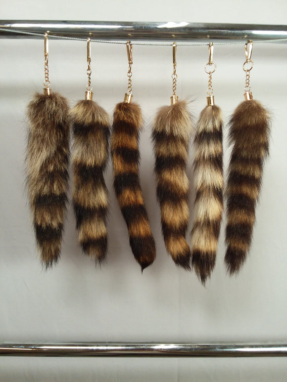 Raccoon Tail Keychain / Bag Charm