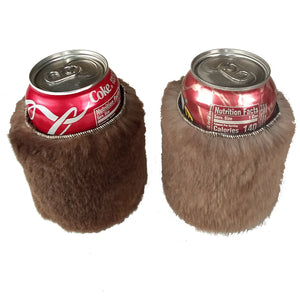Can Holder - Sheared Beaver Fur