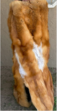 Tanned Red Fox Blanket, Heavy beautiful fur, stunning craftsmanship